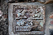 Bagan Myanmar. Dhammayazika pagoda, glazed Jataka plaques. 